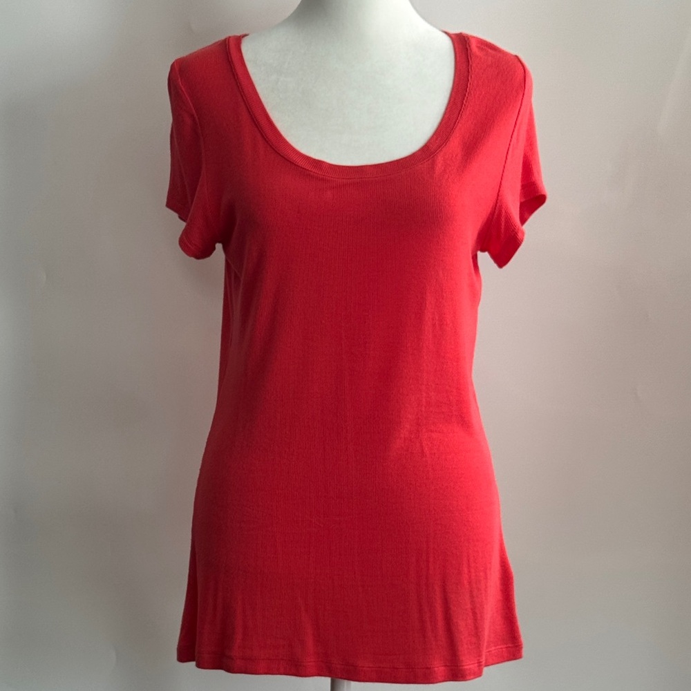 APT 9™️ Women's Sz M Hot Pink Stretch Short Sleeve Top